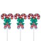 Northlight Set of 3 Lighted Holographic Candy Cane Christmas Pathway Markers 25.5&#x22;